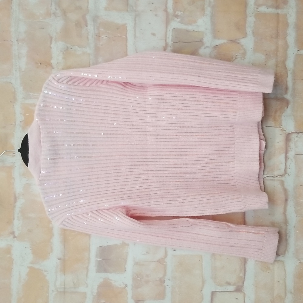 NWT Endless Rose Size M Light Pink Ribbed Cardigan - Picture 5 of 9